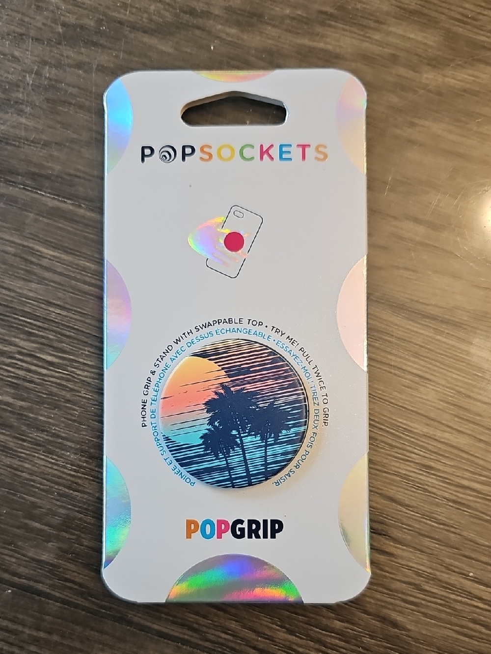 PopSockets POPGRIP Palm Tree Sunset Phone Grip - Multicolor
